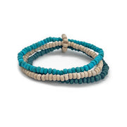 Prismatic Hues Stretch Bracelet - Turquoise, Green, White