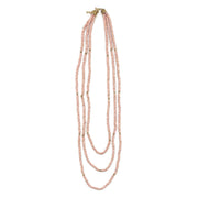 Sachi Chromatic Hues - Blush Pink Long Multi-Strand Necklace