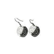 Pewter Earrings - Hatched Circle