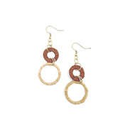 Sachi Raffia Rings Earrings - Tan Large and Small Rings