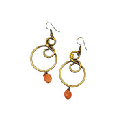 Banjara Locking Curl with Carnelian Earrings