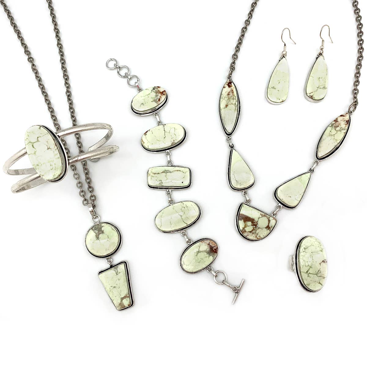 Kashi Semiprecious Stone Earrings - Lemon Chrysoprase