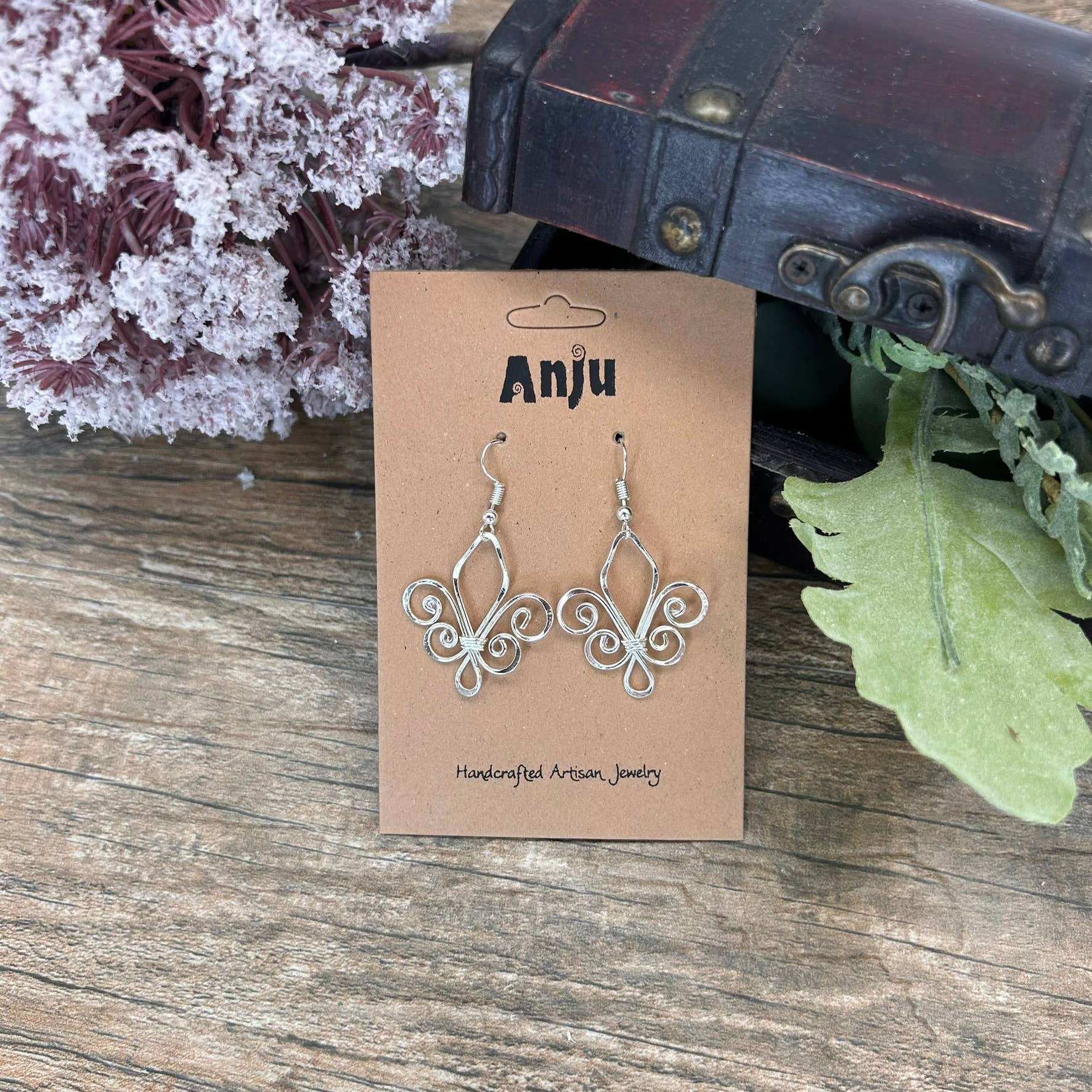 Silver Plated Earrings - Smaller Size Fleur-de-Lis