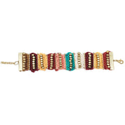 Sachi Warp & Weft Collection Bracelet - Striped With Beads