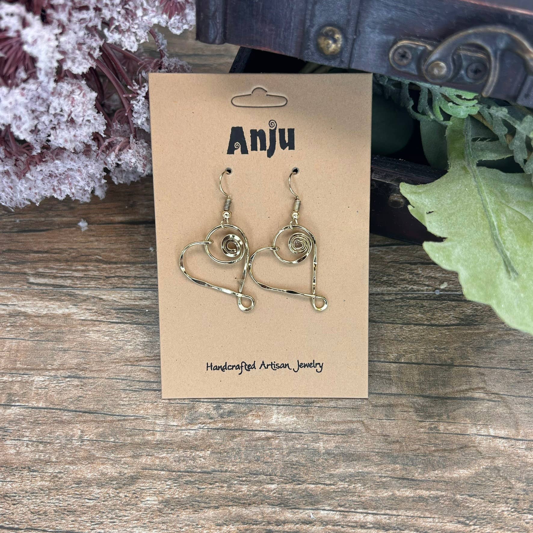 Gold Plated Earrings - Smaller Size Heart