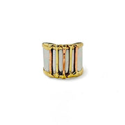 Handcrafted Mixed Metal Bars Ring