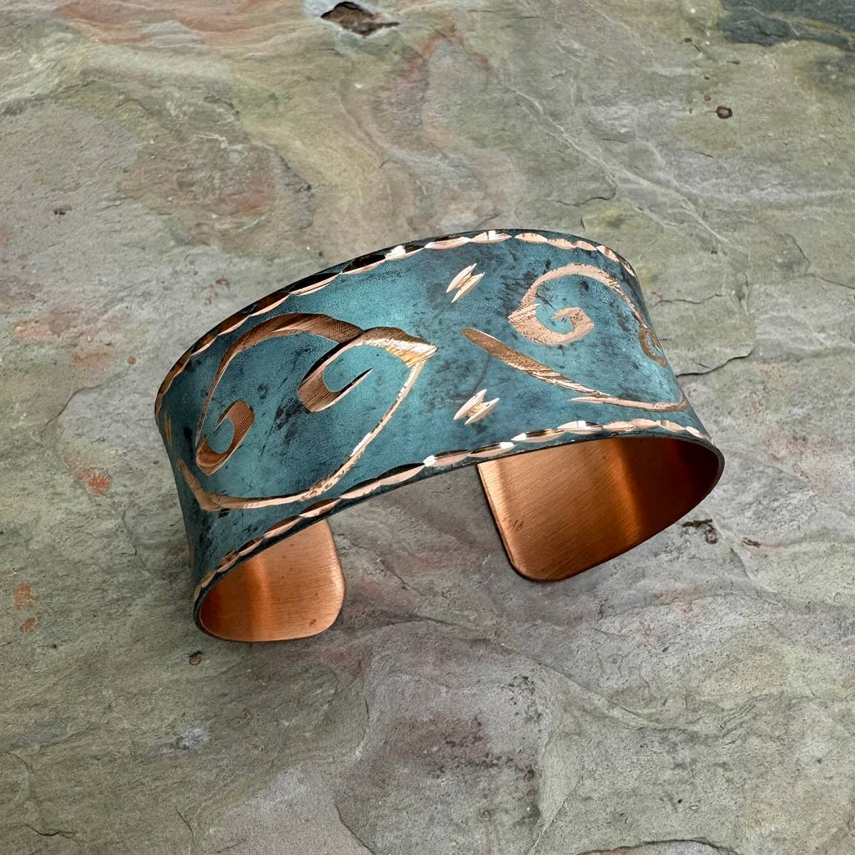 Patina Spiral of Spruce Cuff