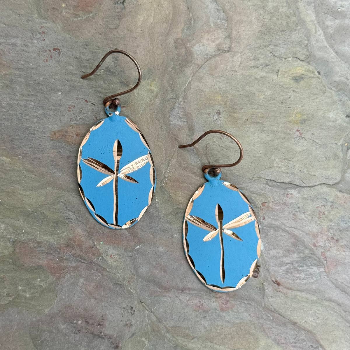 Patina Dragon Fly Dream Earrings