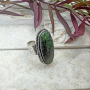 Handcrafted Kashi Semiprecious Stone Ring - Blood Stone