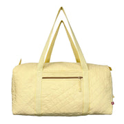 Aviva Collection - Quilted Solid Cotton Duffle Bag - Yellow