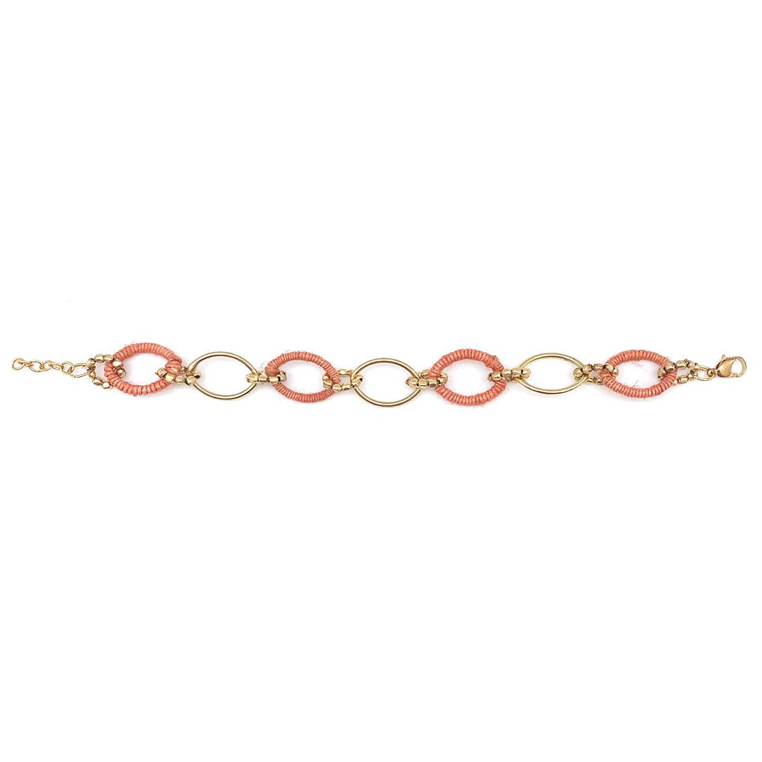 Sachi Terracotta Collection Bracelet - Gold/Rust Small Links