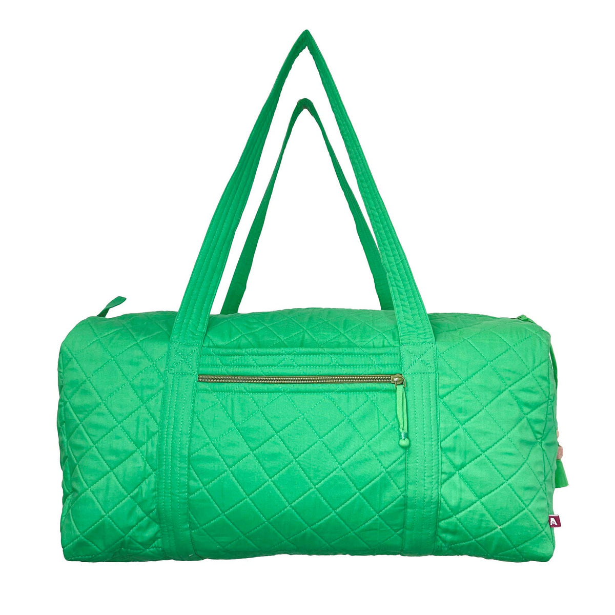 Aviva Collection - Quilted Solid Cotton Duffle Bag - Green