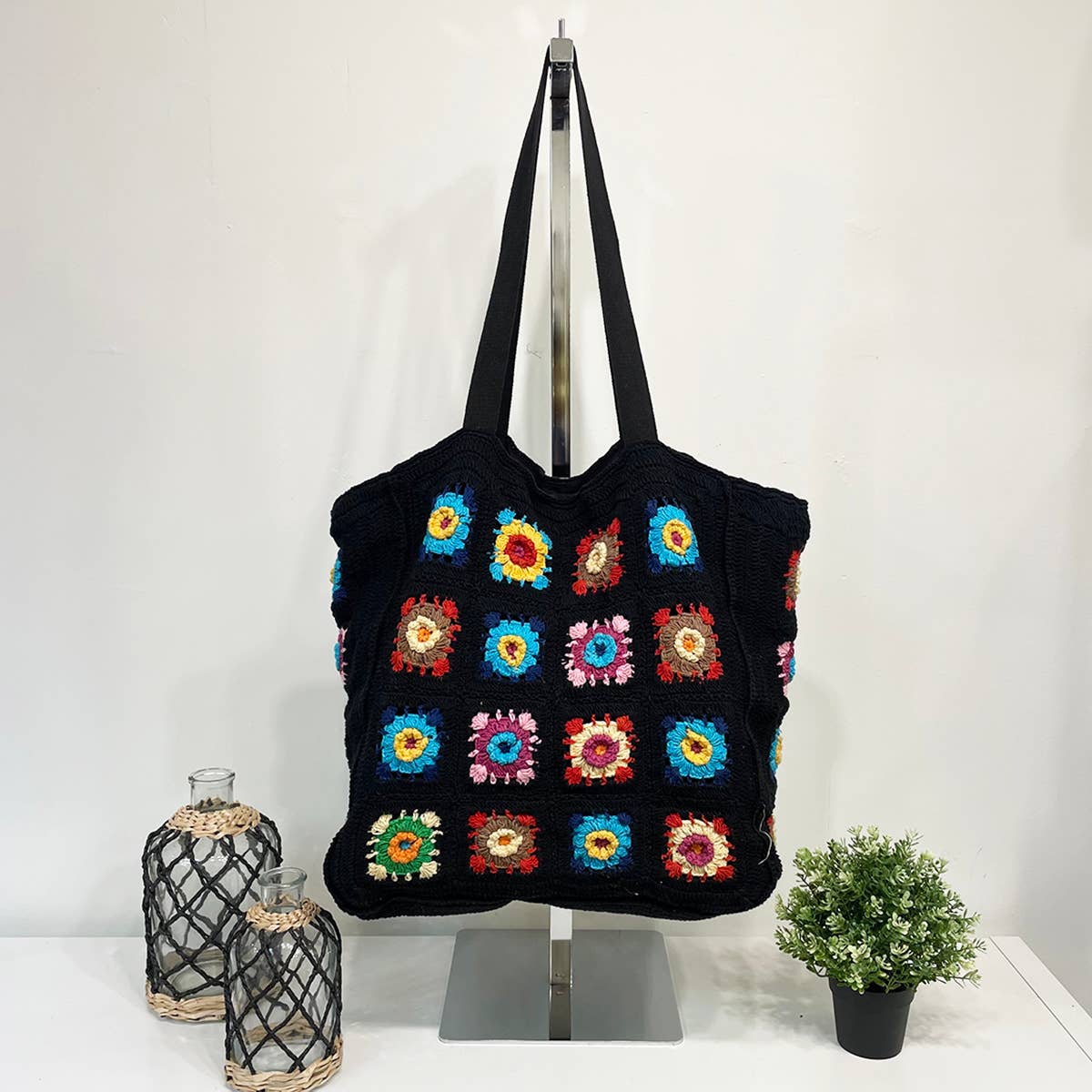 Laya Cotton Crochet Large Tote Bag