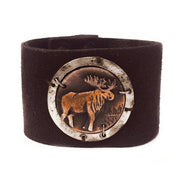 Leather Snap Bracelet - Moose