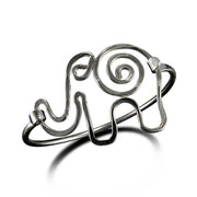 Silver Plated Bangle - Elephant