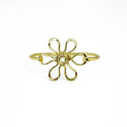 Handcrafted Gold Plated Flower Bracelet