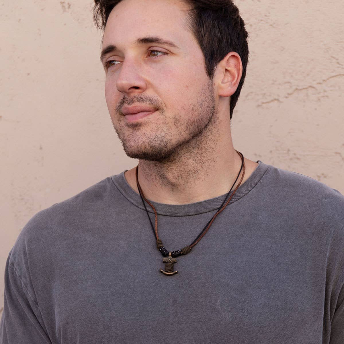 Aadi Anchor’s Edge Leather Necklace