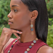 Omala Autumn Neutrals Earrings - Triple Circle