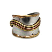 Mixed Metal Cuff Ring