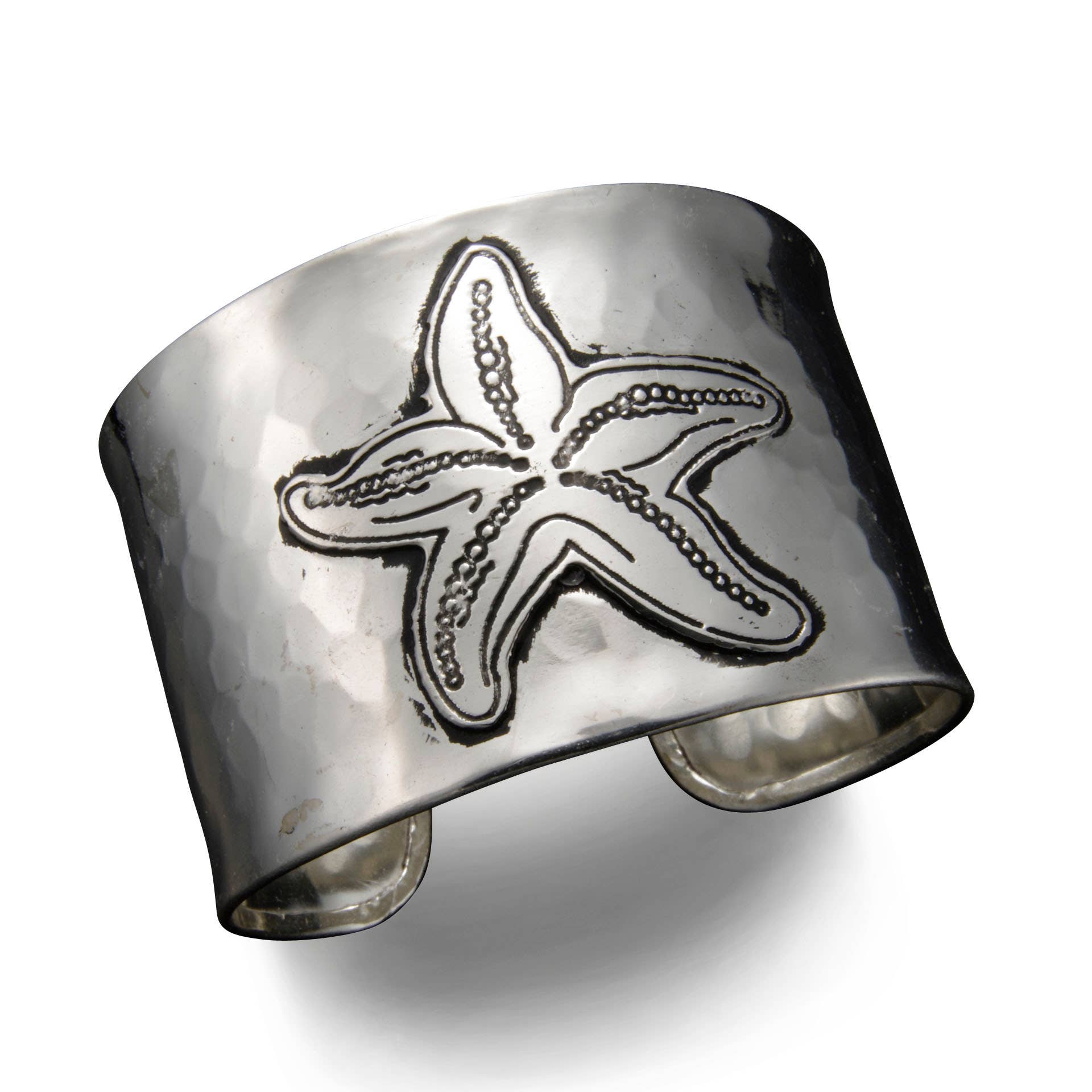 Silver Plated Adjustable Cuff Bracelet - Starfish