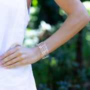 Handcrafted  Musical Notes Silver Cuff Bracelet