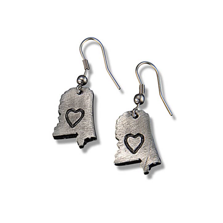 Home State Jewelry - Pewter State Earrings