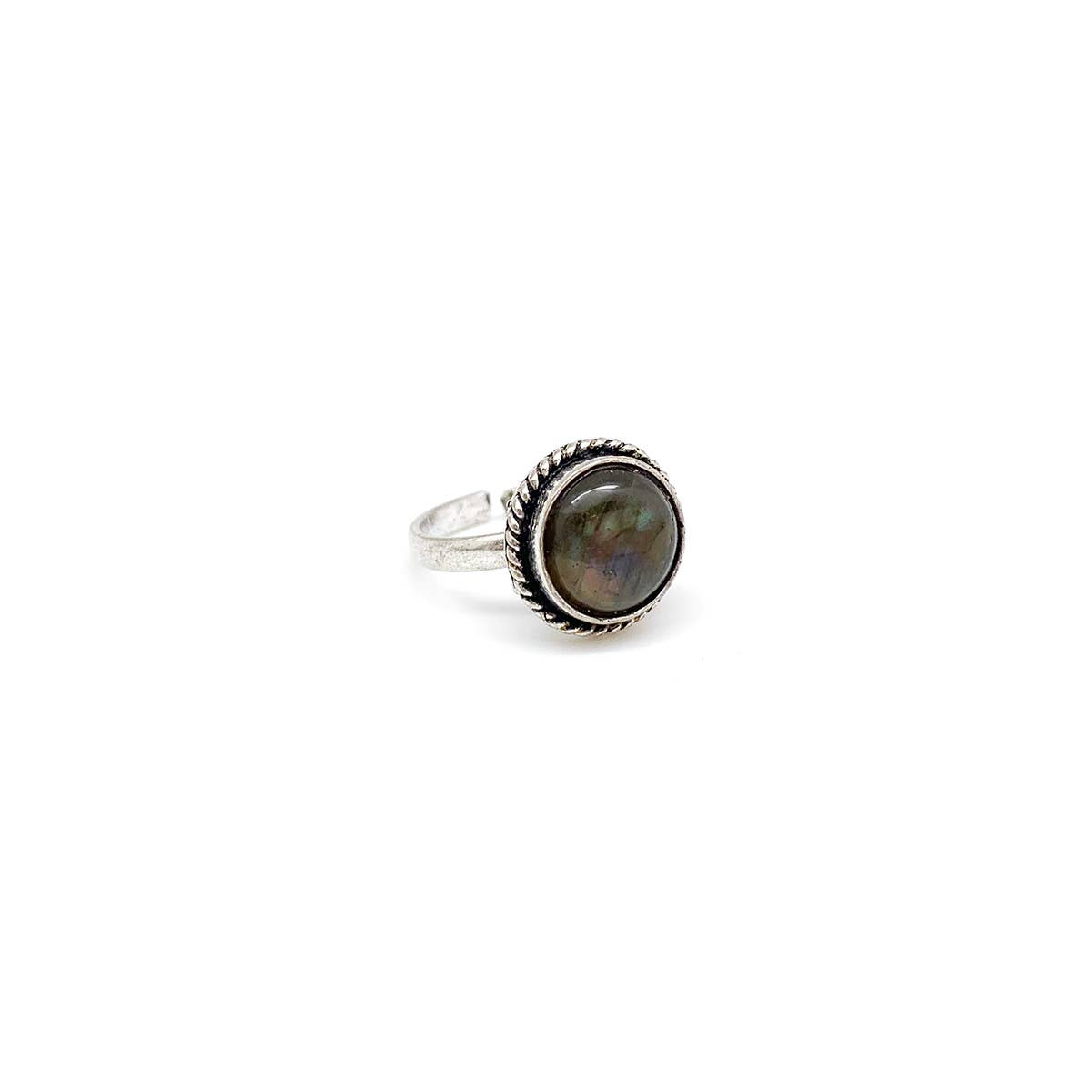 Kashi Semiprecious Small Stone Ring - Labradorite