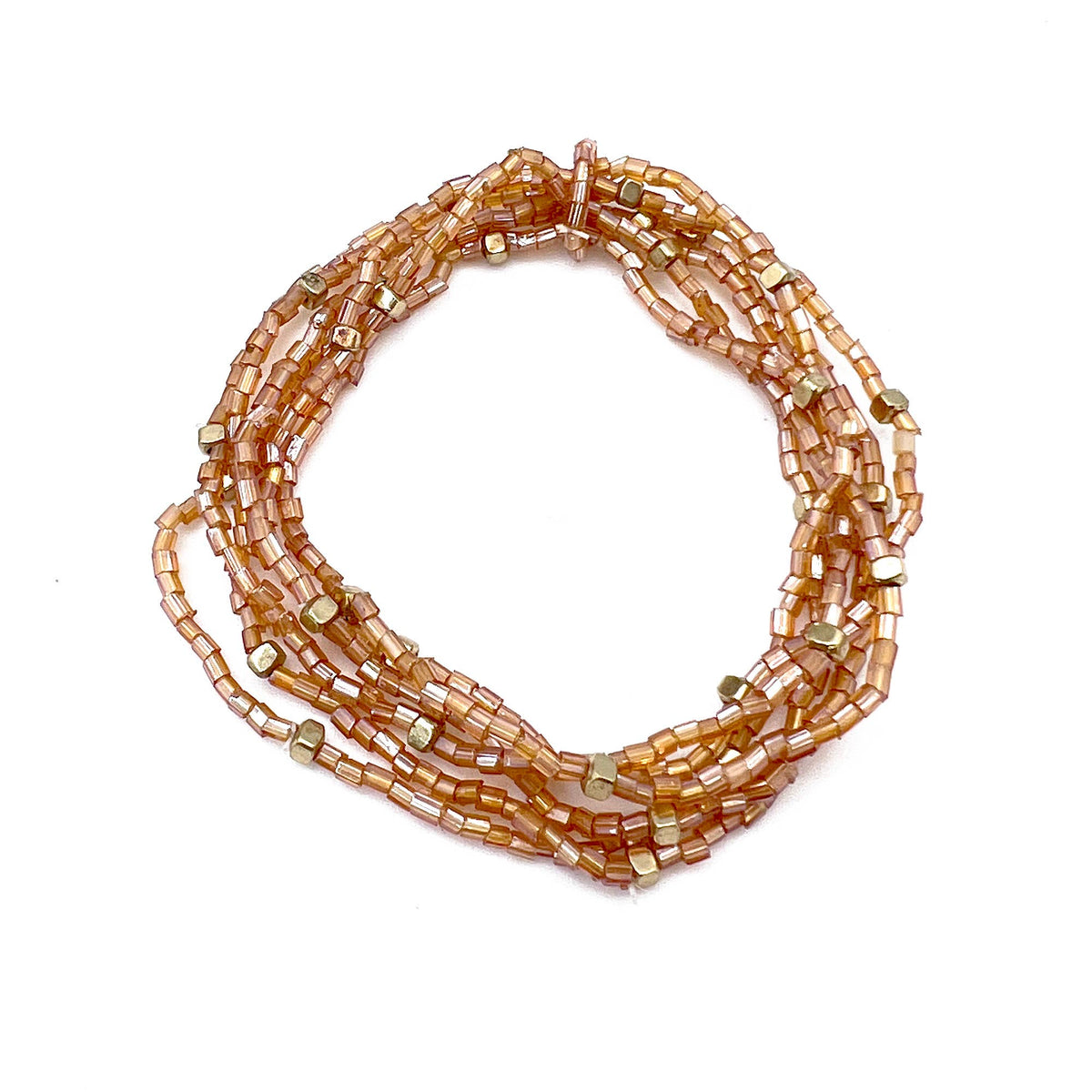 Seedbead Stretchy Bunch Bracelets - Blush