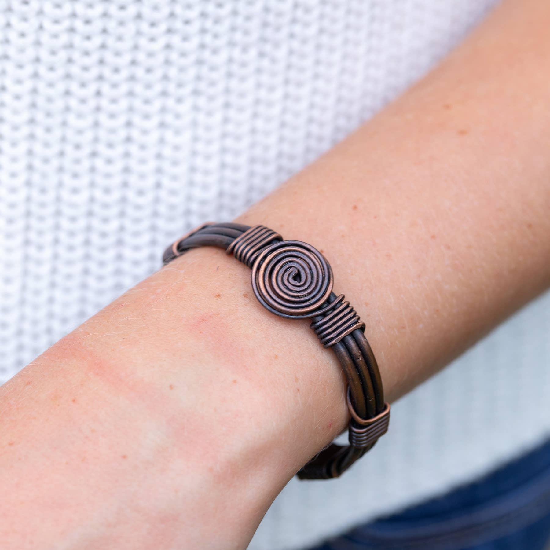 Solid Copper Unisex Adjustable Cuff