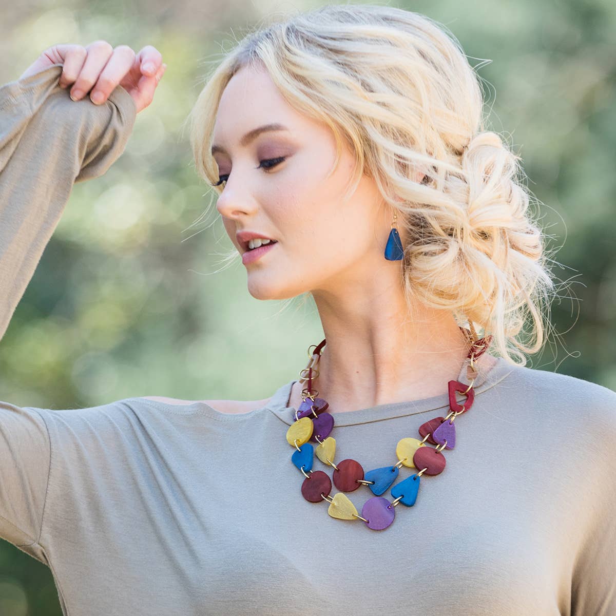 Omala Bold & Brash Collection Necklace - Triangles & Discs