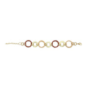 Sachi Raffia Rings Bracelet - Tan Large and Small Rings