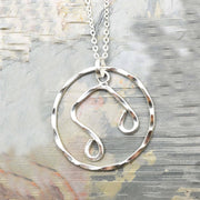 Silver Plated Pendant Necklace - Music Notes