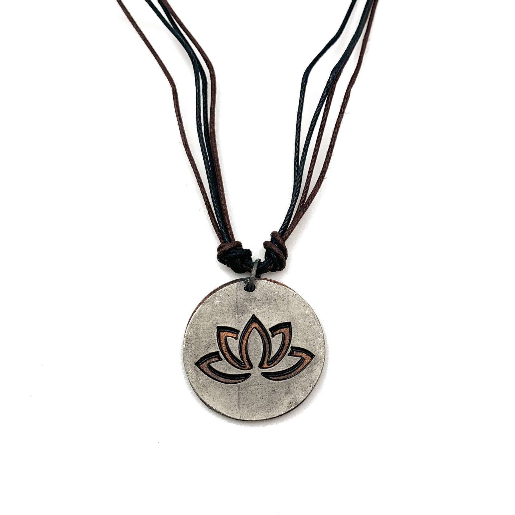 Pewter Necklace - Lotus