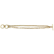 Brass Chain-Link Bracelet - Paperclip and Curb Chains