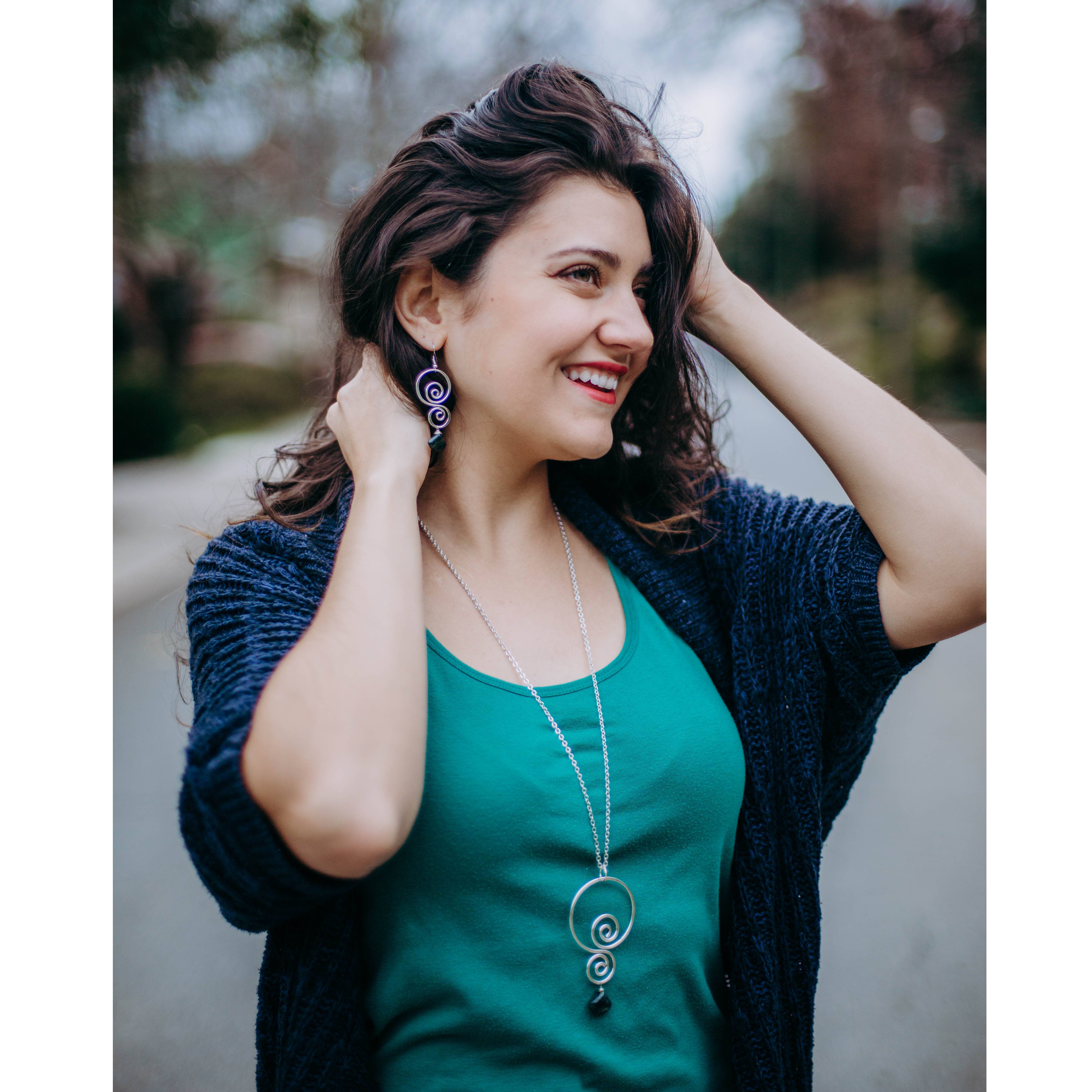 Banjara Kambaba Jasper Double Spiral Earrings