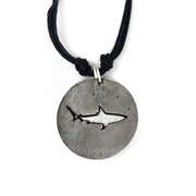 Pewter Necklace - Shark Cutout