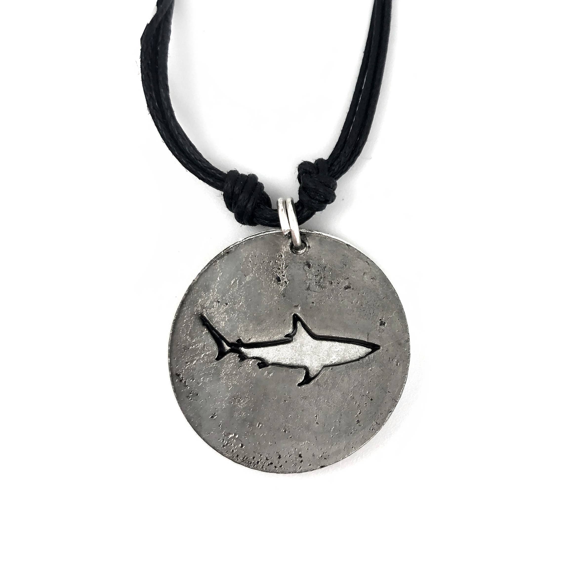 Pewter Necklace - Shark Cutout
