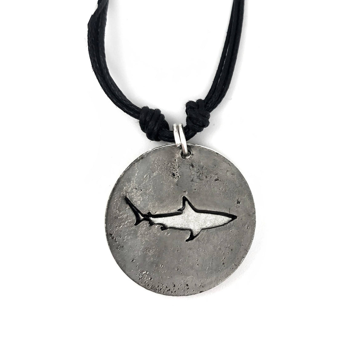 Pewter Necklace - Shark Cutout