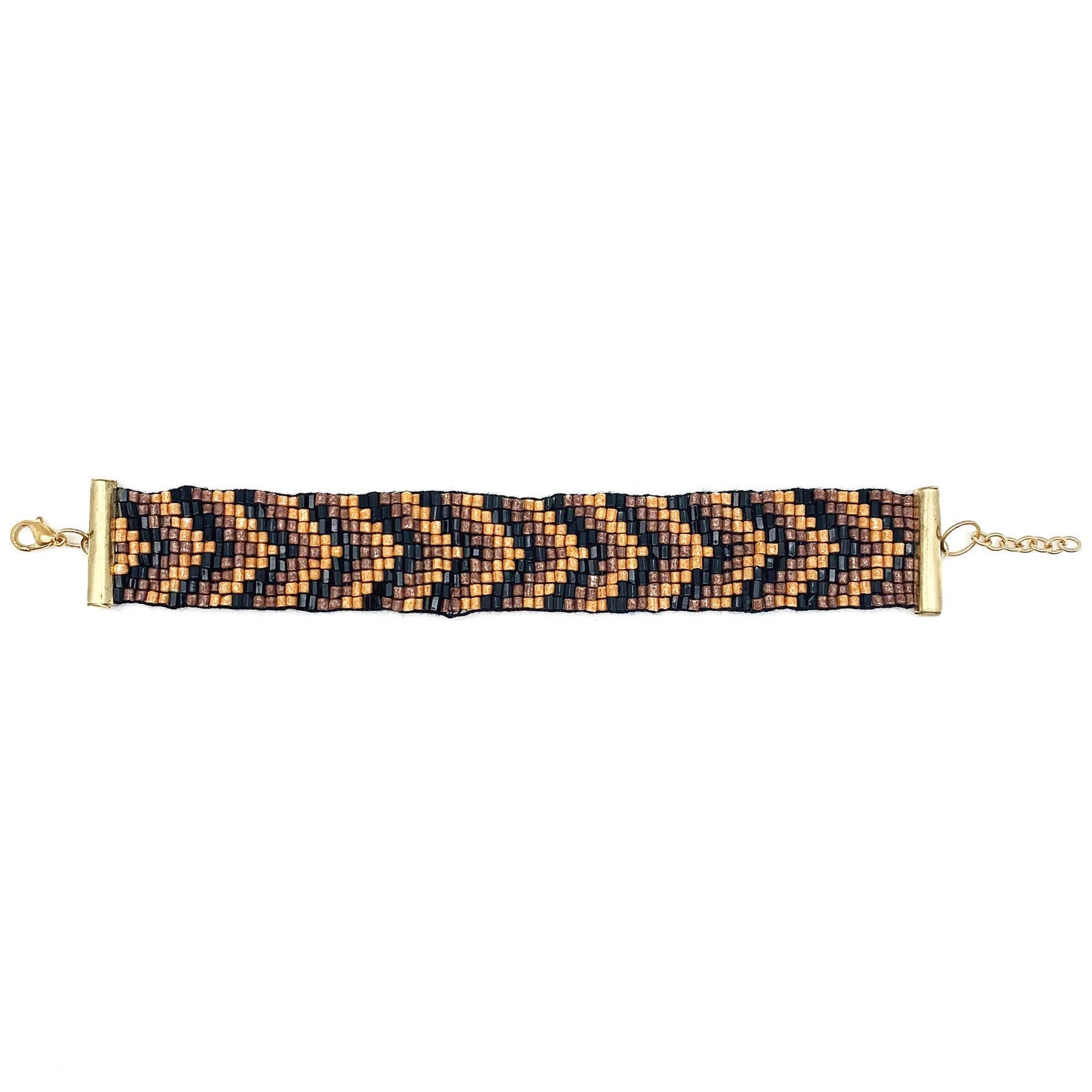 Sachi Beaded Safari Bracelet - Allover Chevron Design