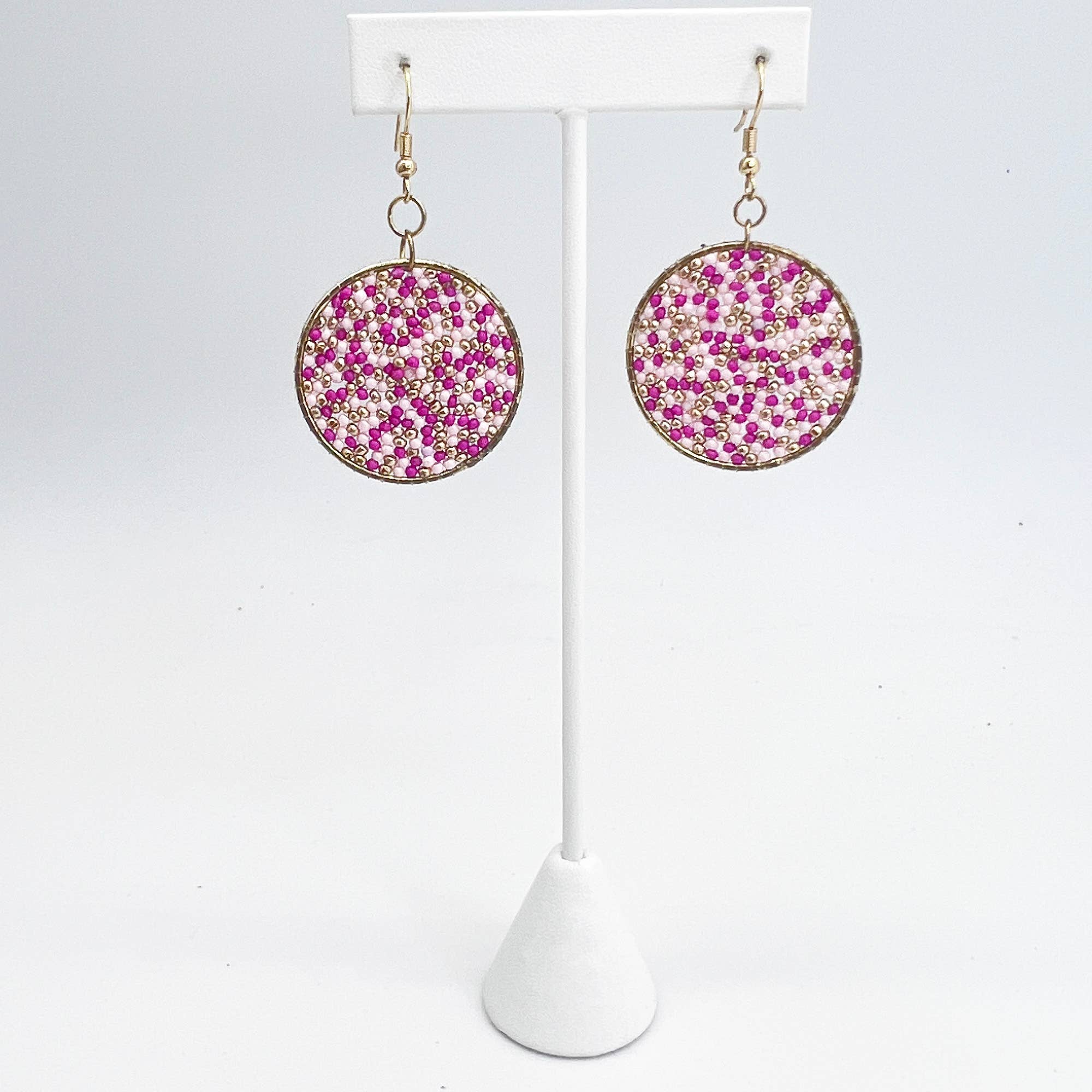Seed Bead Sprinkle Earrings - Multiple Color Styles
