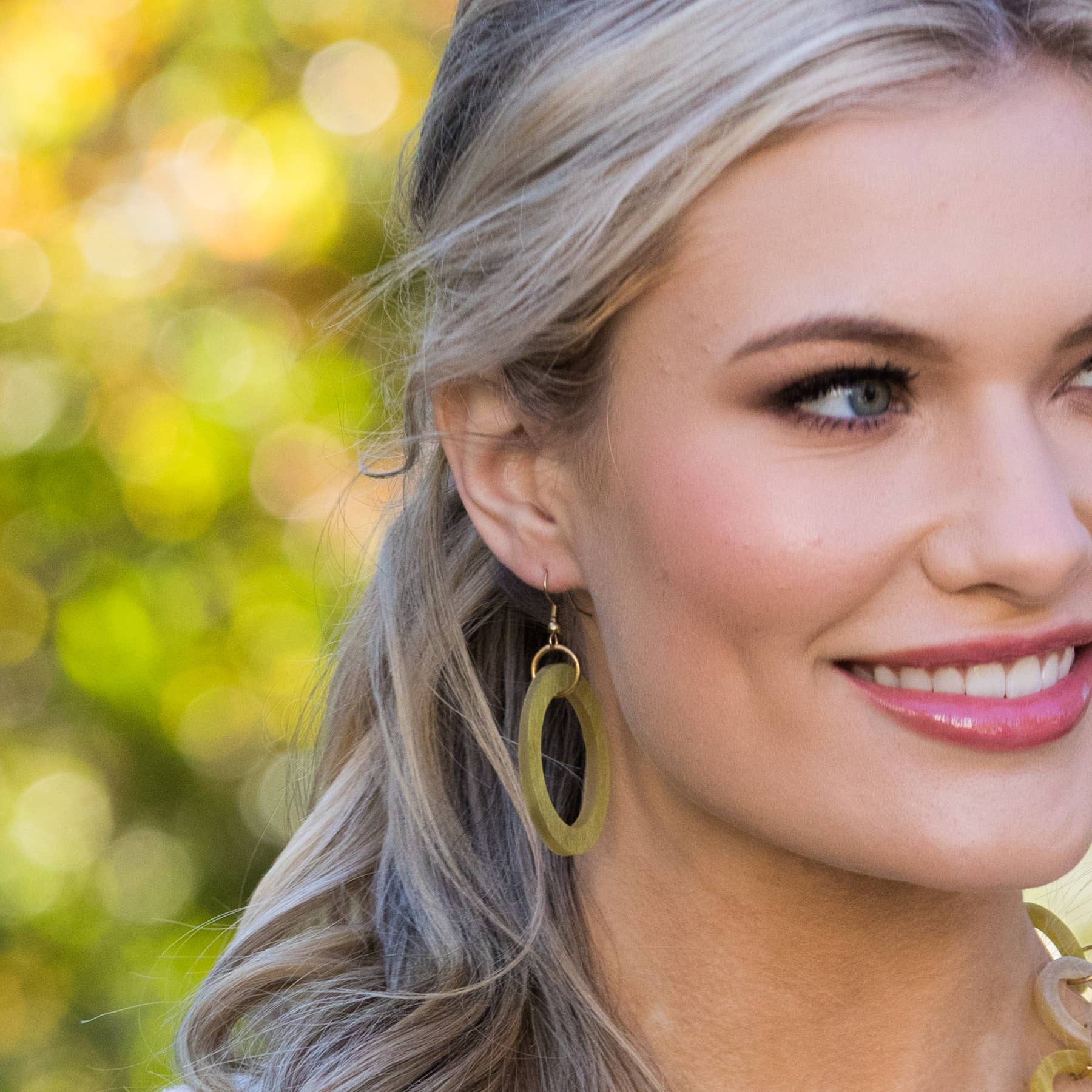 Omala Citrus Sunshine Collection Earrings - Open Hoops