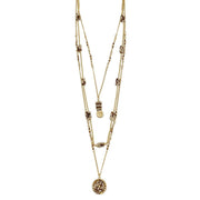 Sachi Coffee & Cream Collection Necklace - Tiny, Small Discs