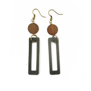 Omala Autumn Neutrals Earrings - Geo Drop Earth