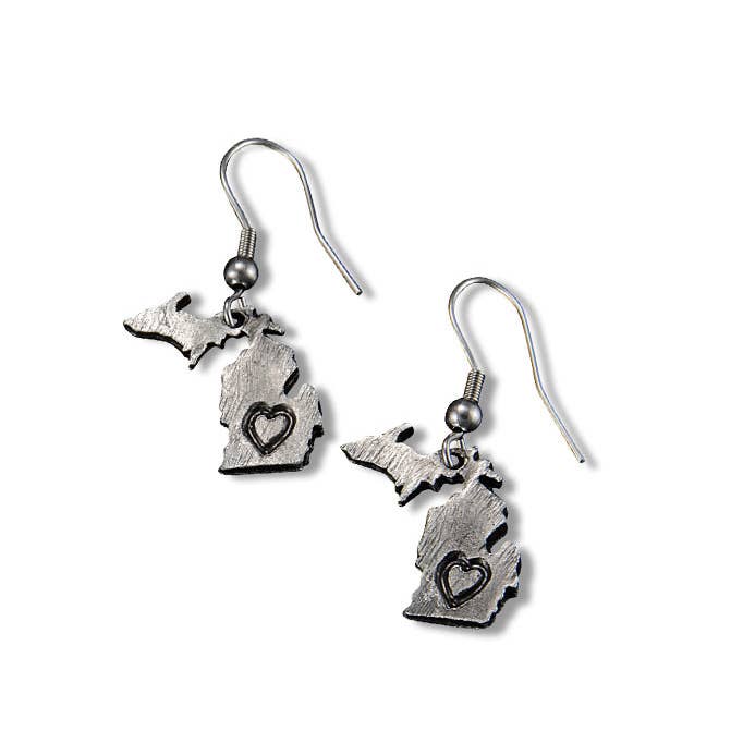 Home State Jewelry - Pewter State Earrings