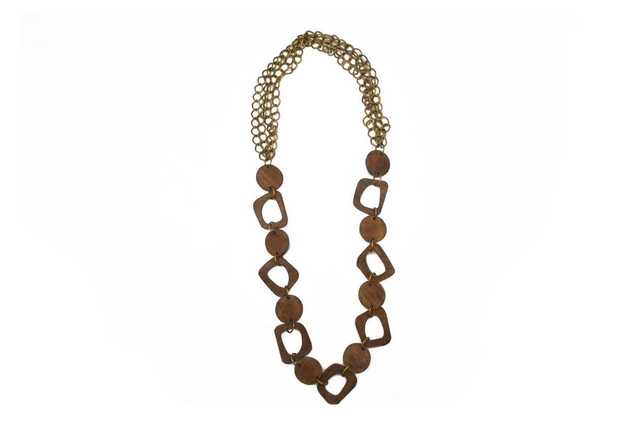 Omala Autumn Neutrals Collection Necklace - Beads and Chains