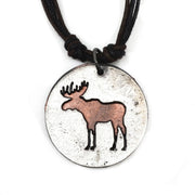 Pewter Necklace - Moose Cutout