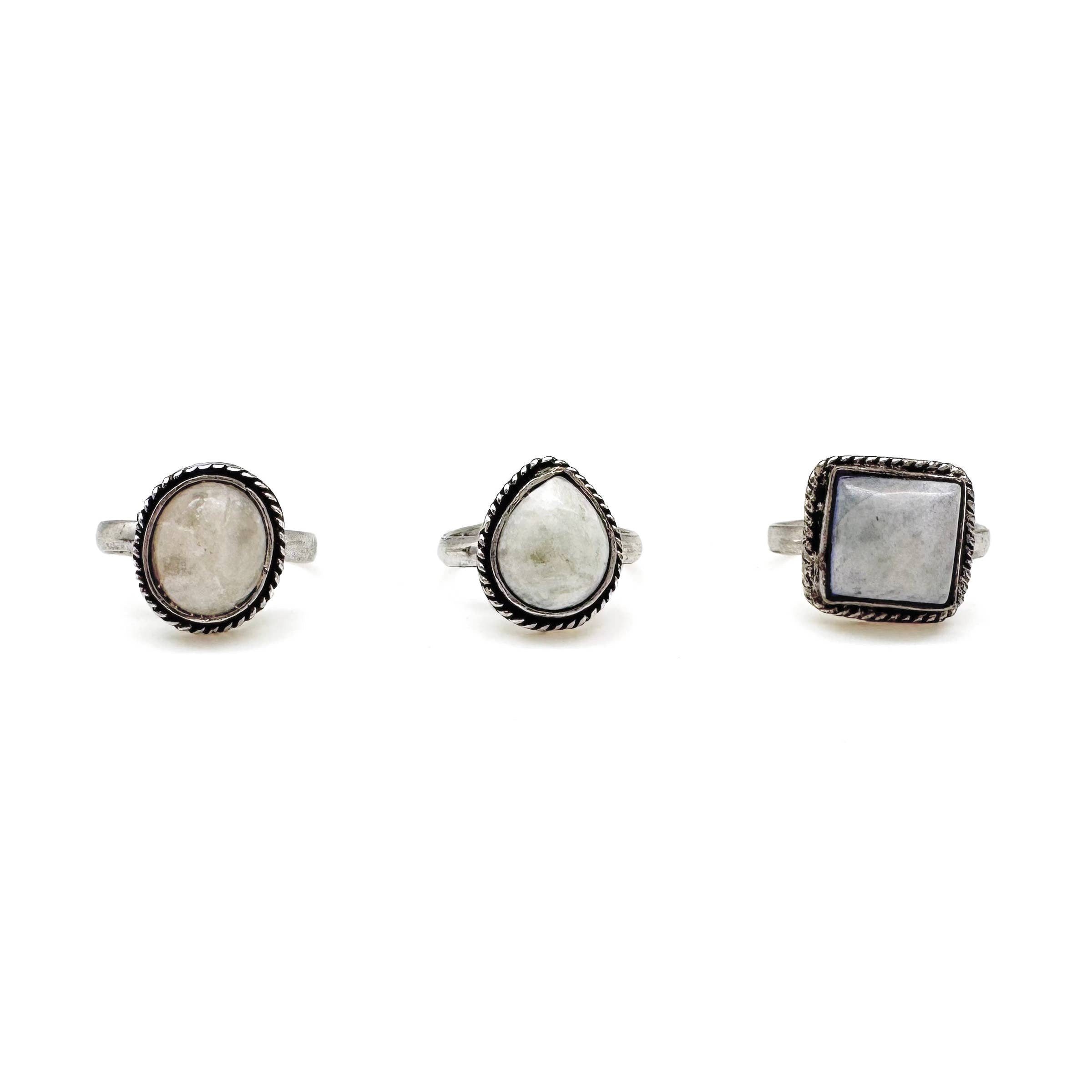 Kashi Semiprecious Small Stone Ring - Moonstone