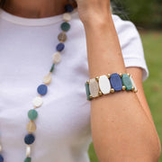 Omala Azure Coast Bracelet - Faceted Blue