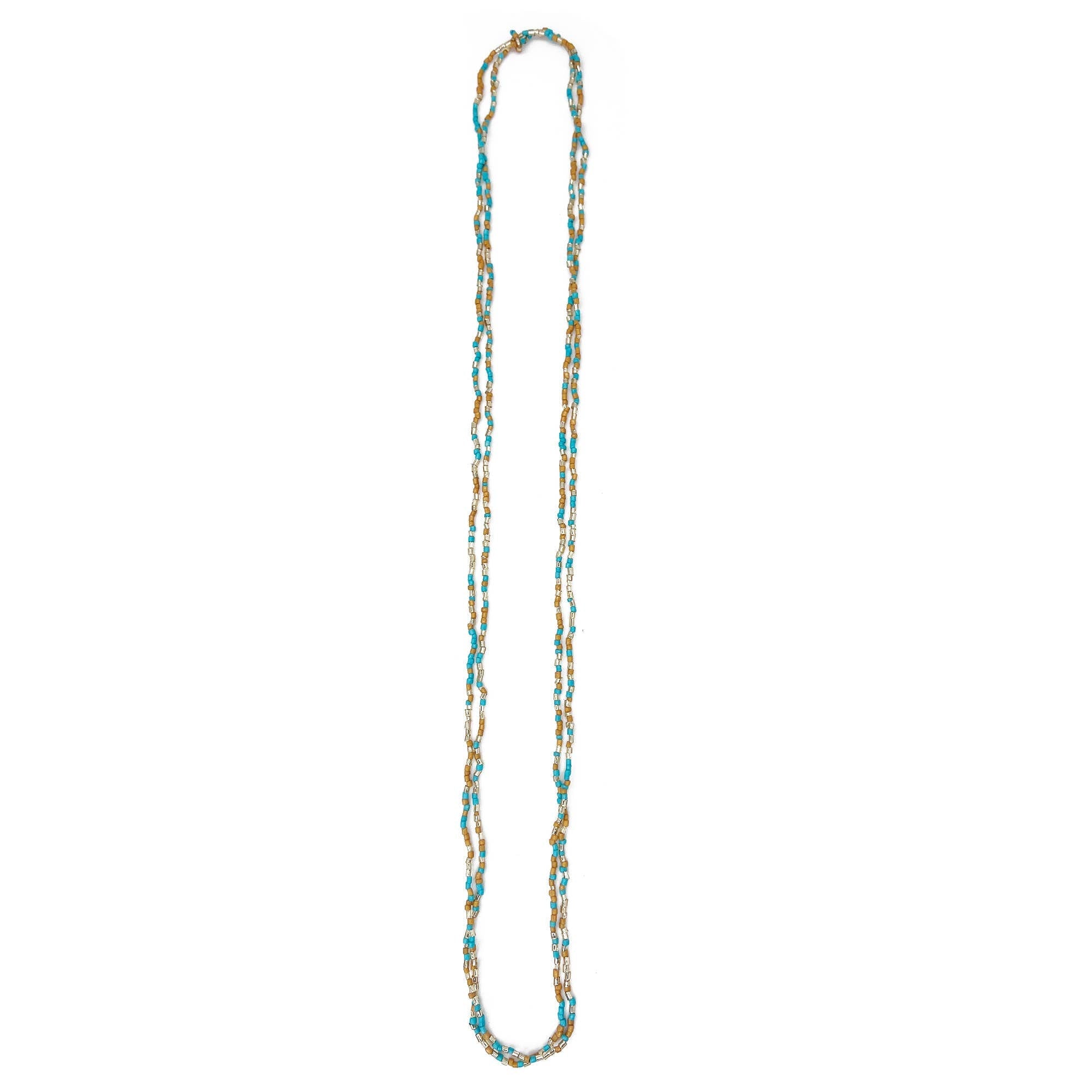 Seed Bead Long Multi-Strand Necklaces- Multiple Color Styles