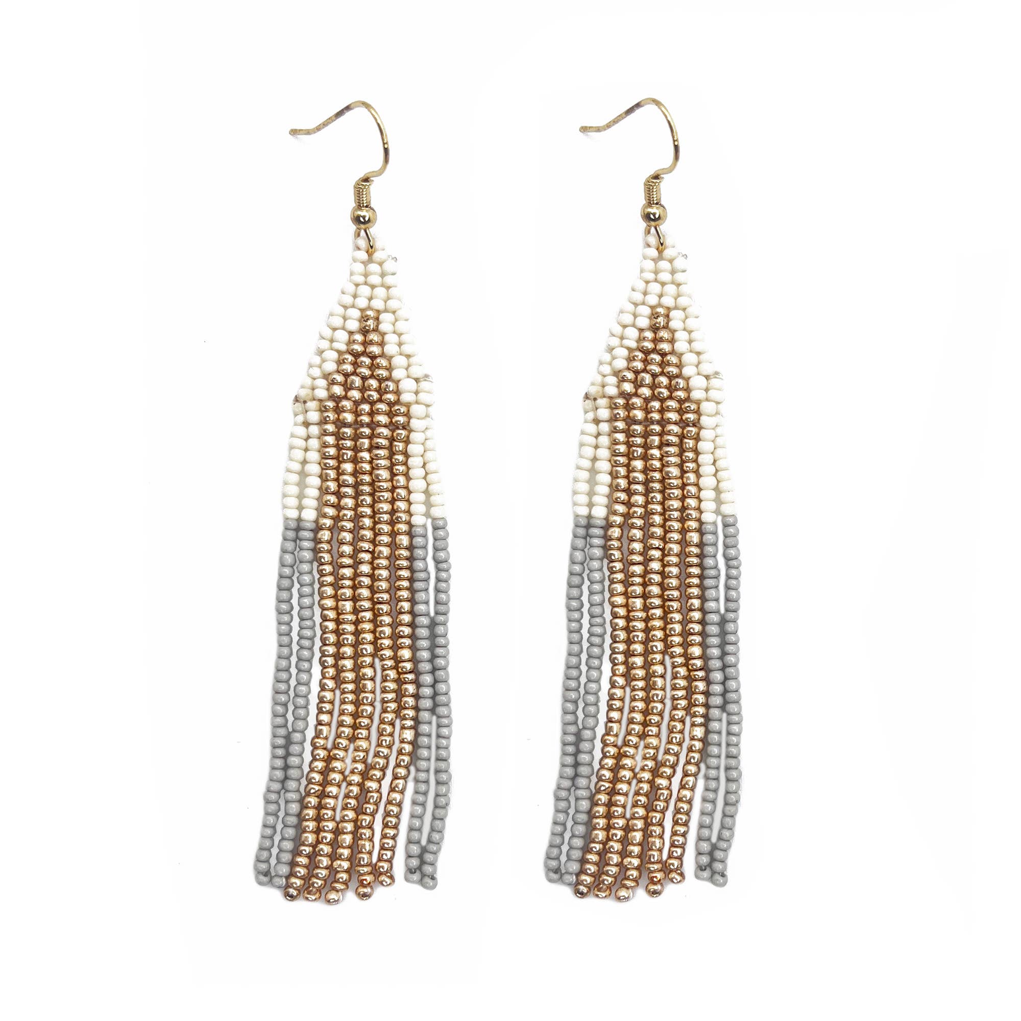 Seed Bead Cascading Earrings - Multiple Color Styles